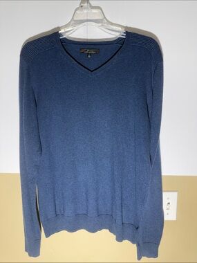 Kenneth Cole Reaction Navy Blue V-Neck Sweater